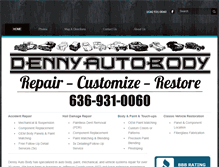 Tablet Screenshot of dennyautobody.com